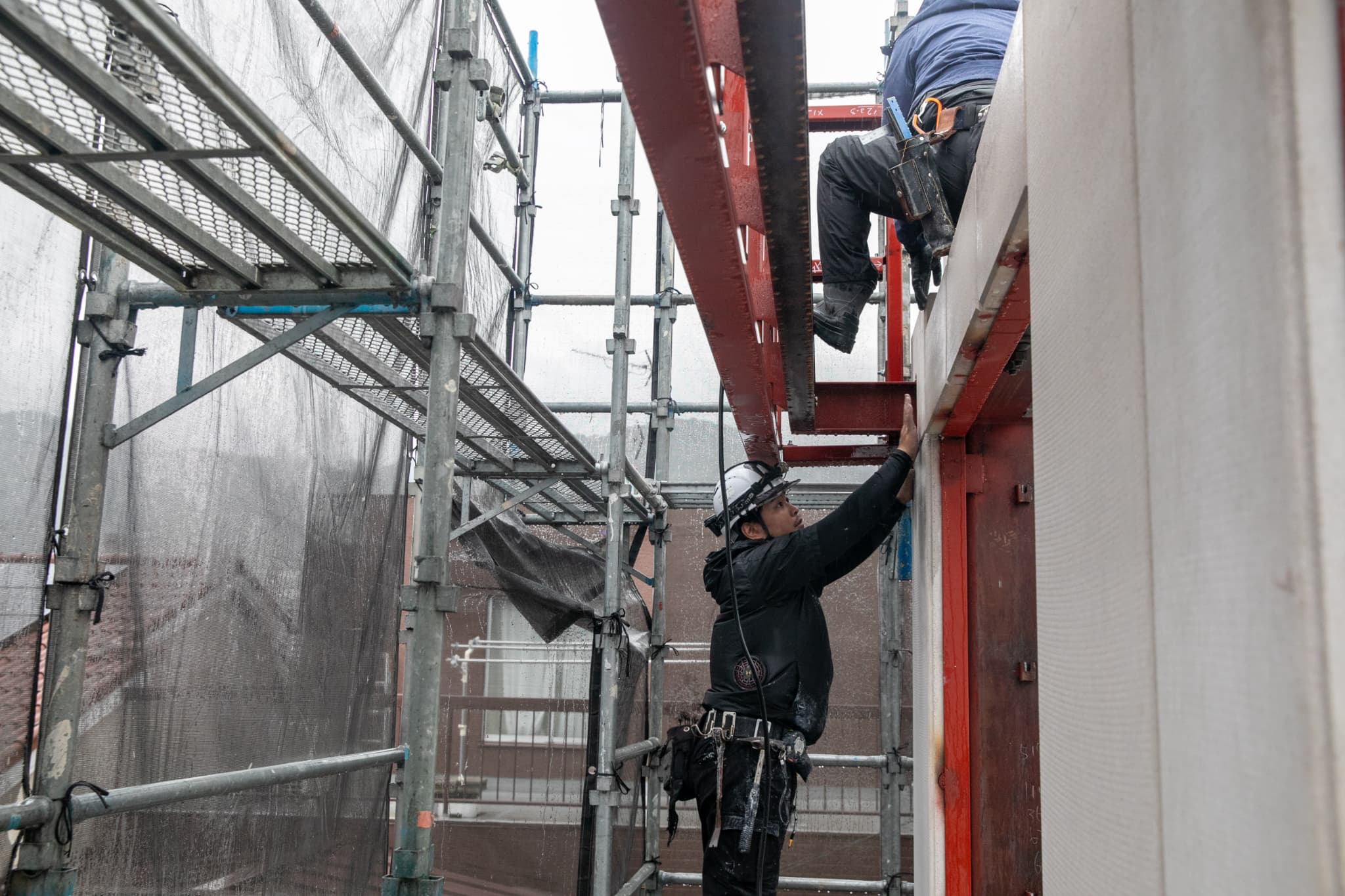 建設現場の足場